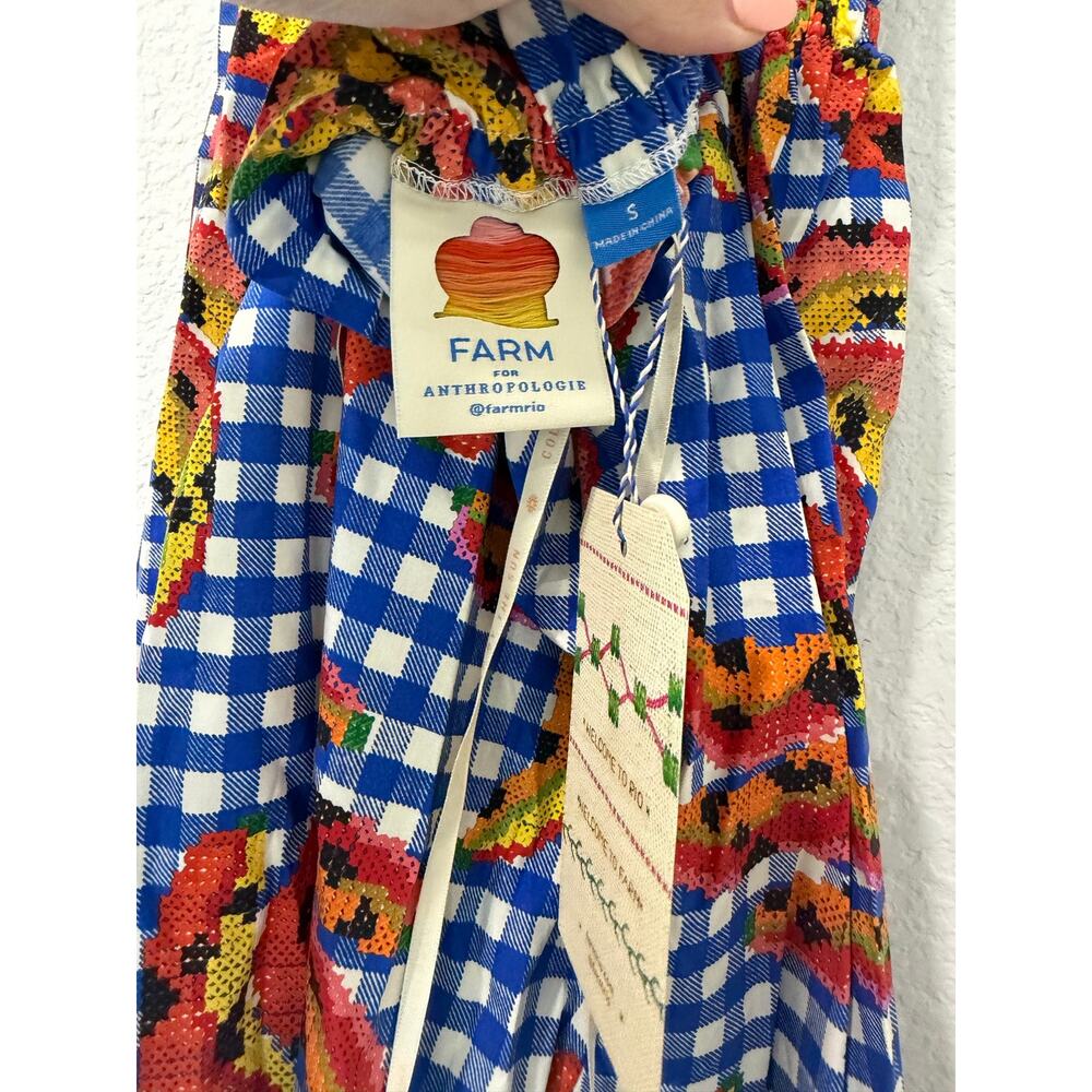 NWT Farm Rio x Anthropologie Tiered Cotton Maxi Dress - Picture 6 of 6